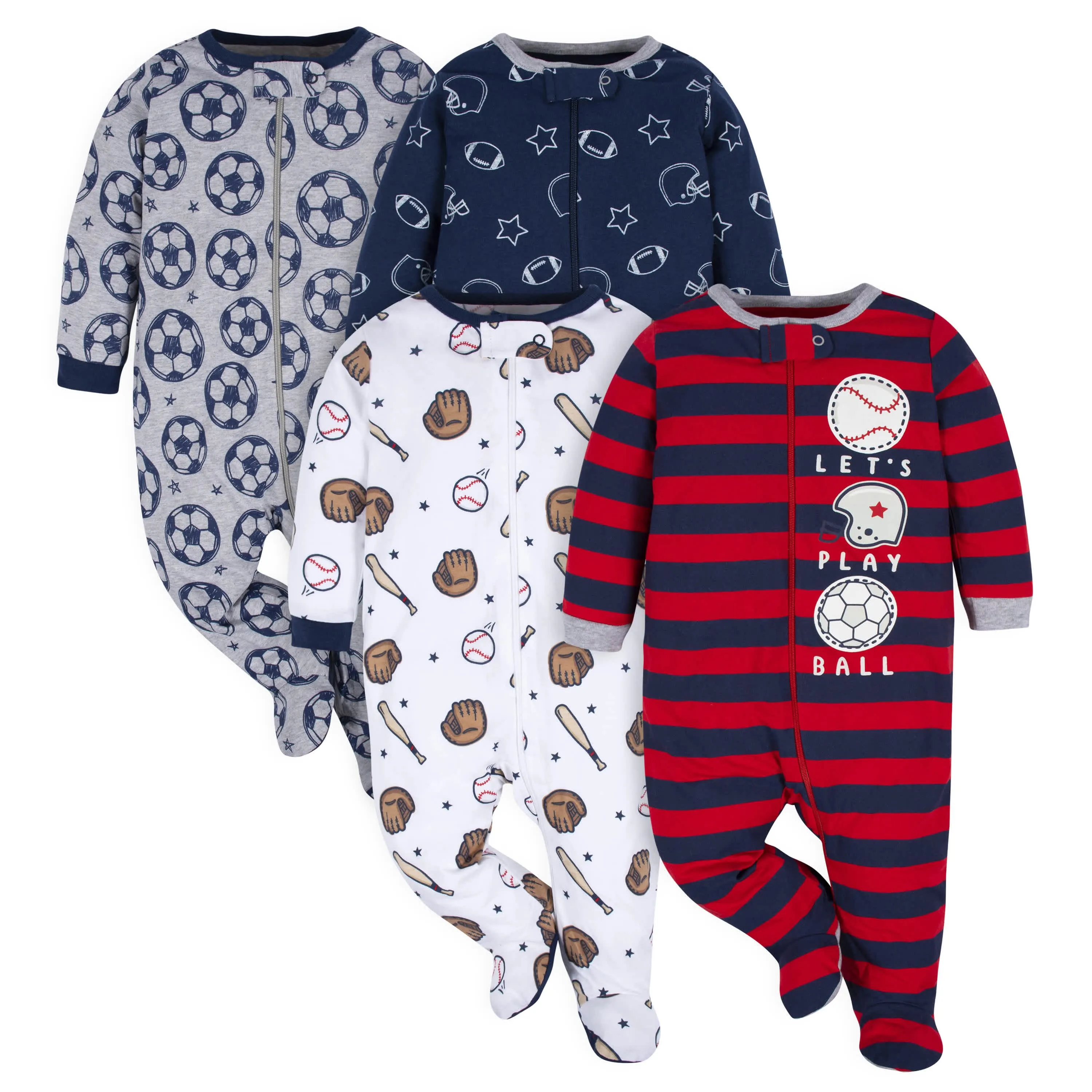 4-Pack Baby Boys All Star Sleep 'N Plays Gerber Childrenswea