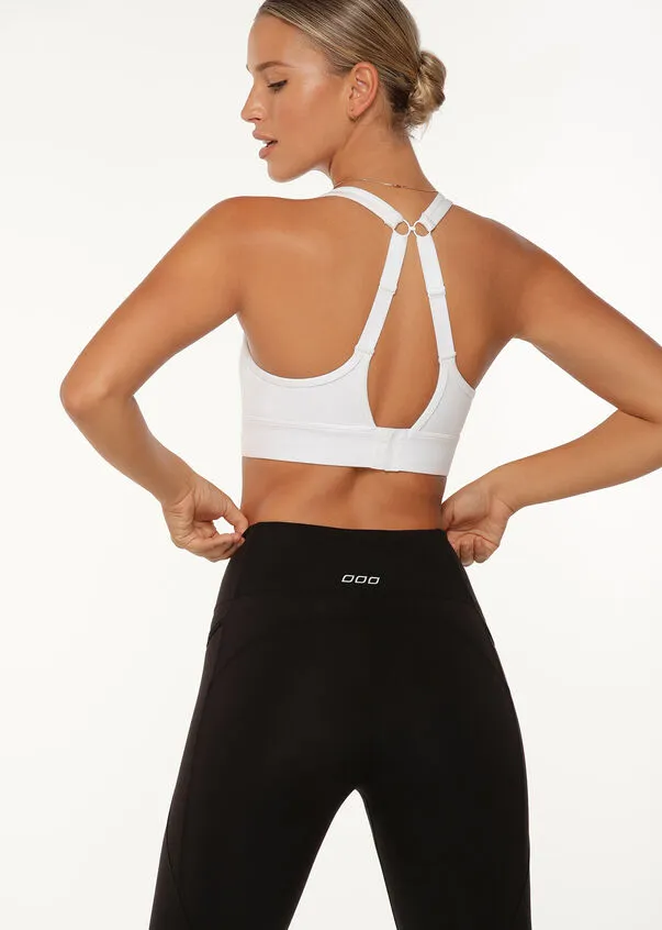 Amy Maximum Sports Bra | White