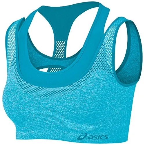 Asics Women's Asics Pure Seamless Sports Bra, Pink & Blue