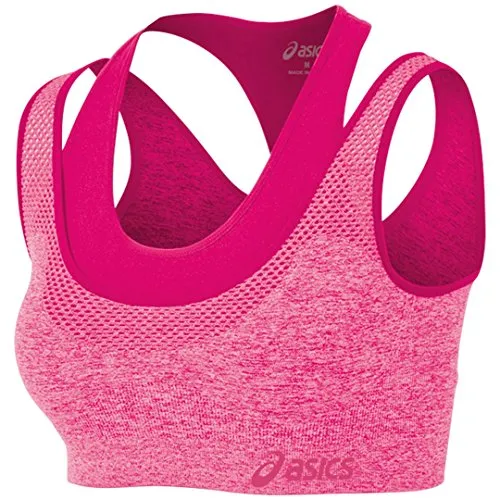 Asics Women's Asics Pure Seamless Sports Bra, Pink & Blue
