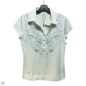 Athletic Top Short Sleeve By Daily Sports In Cream, Size: S