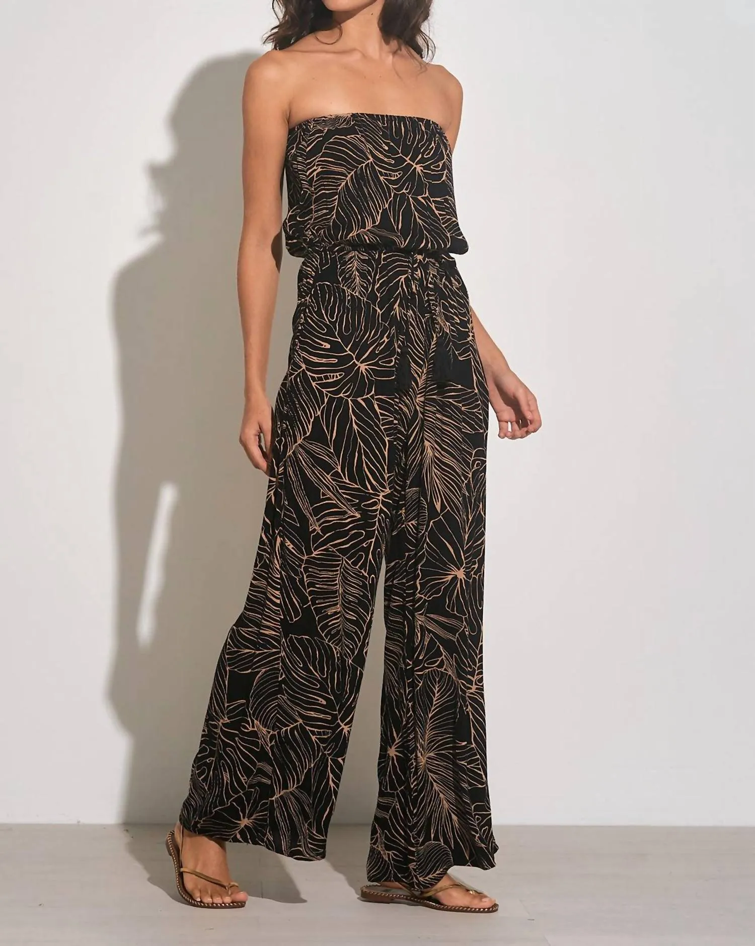 Bay Strapless Jumpsuit In Black Natural
