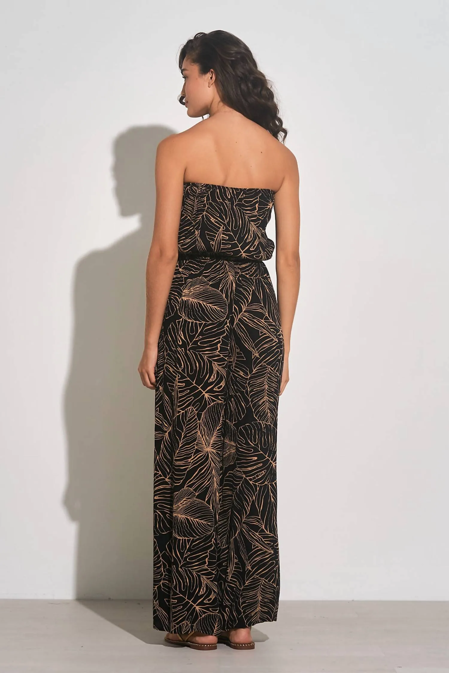 Bay Strapless Jumpsuit In Black Natural