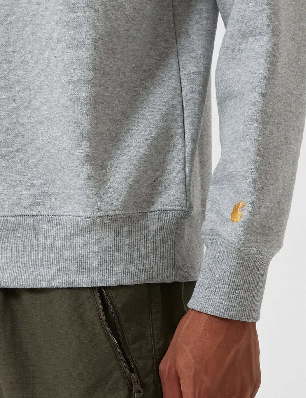 Best-Selling Carhartt WIP Chase Sweatshirt (Regular) - Grey Heather  Limited Availability!