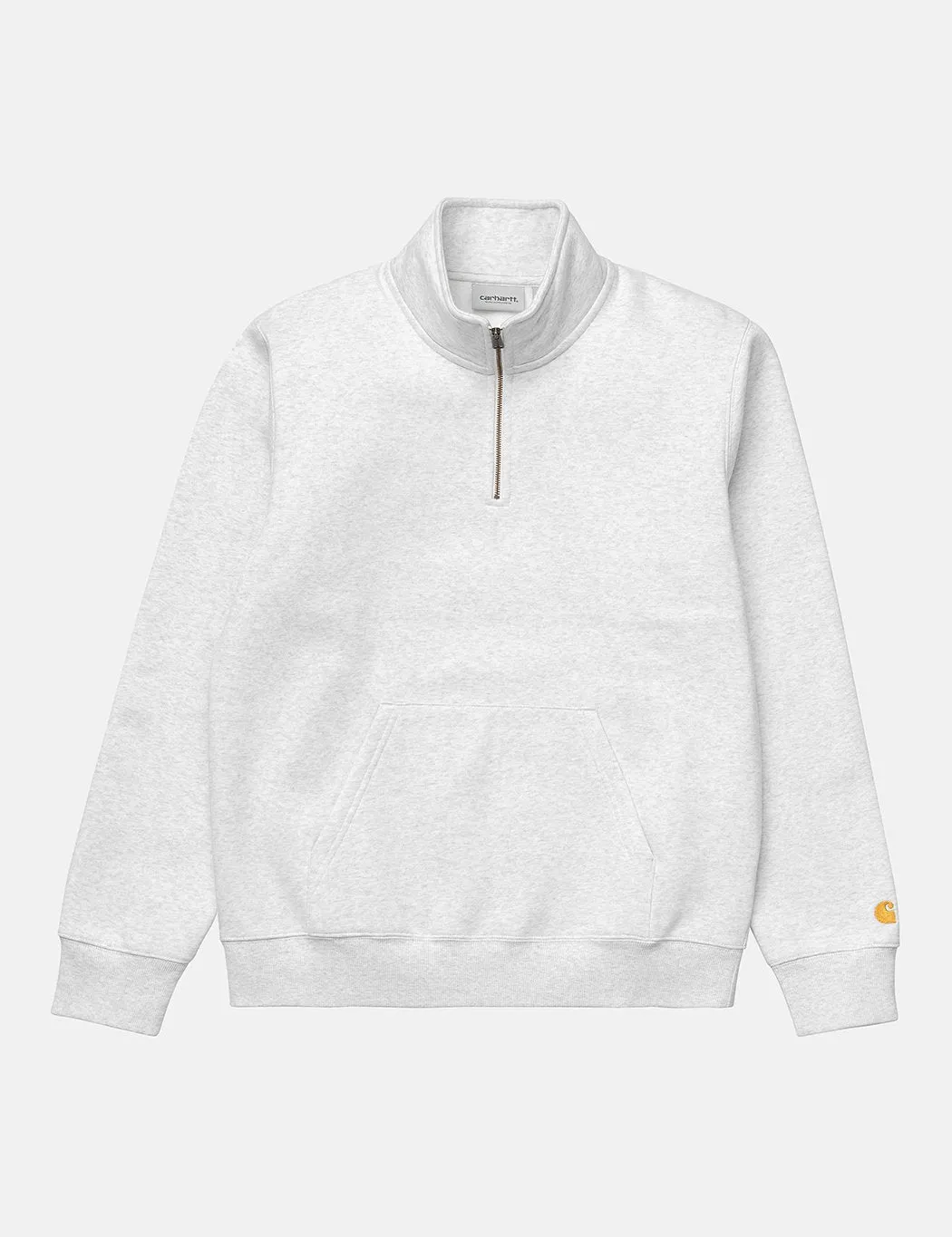 Bestseller Carhartt-WIP Chase Neck Zip Sweatshirt - Grey Heather/Gold  Last Few Pieces!