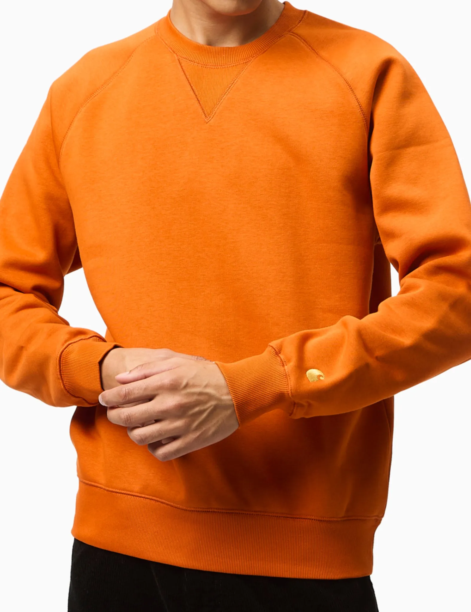 BestSelling Carhartt WIP Chase Sweatshirt (Regular) - Turmeric Yellow  Limited Availability!