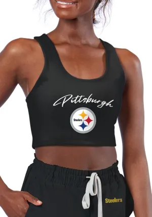 Certo By Northwest NFL Women's Pittsburgh Steelers Collective Reversible Bra, Black