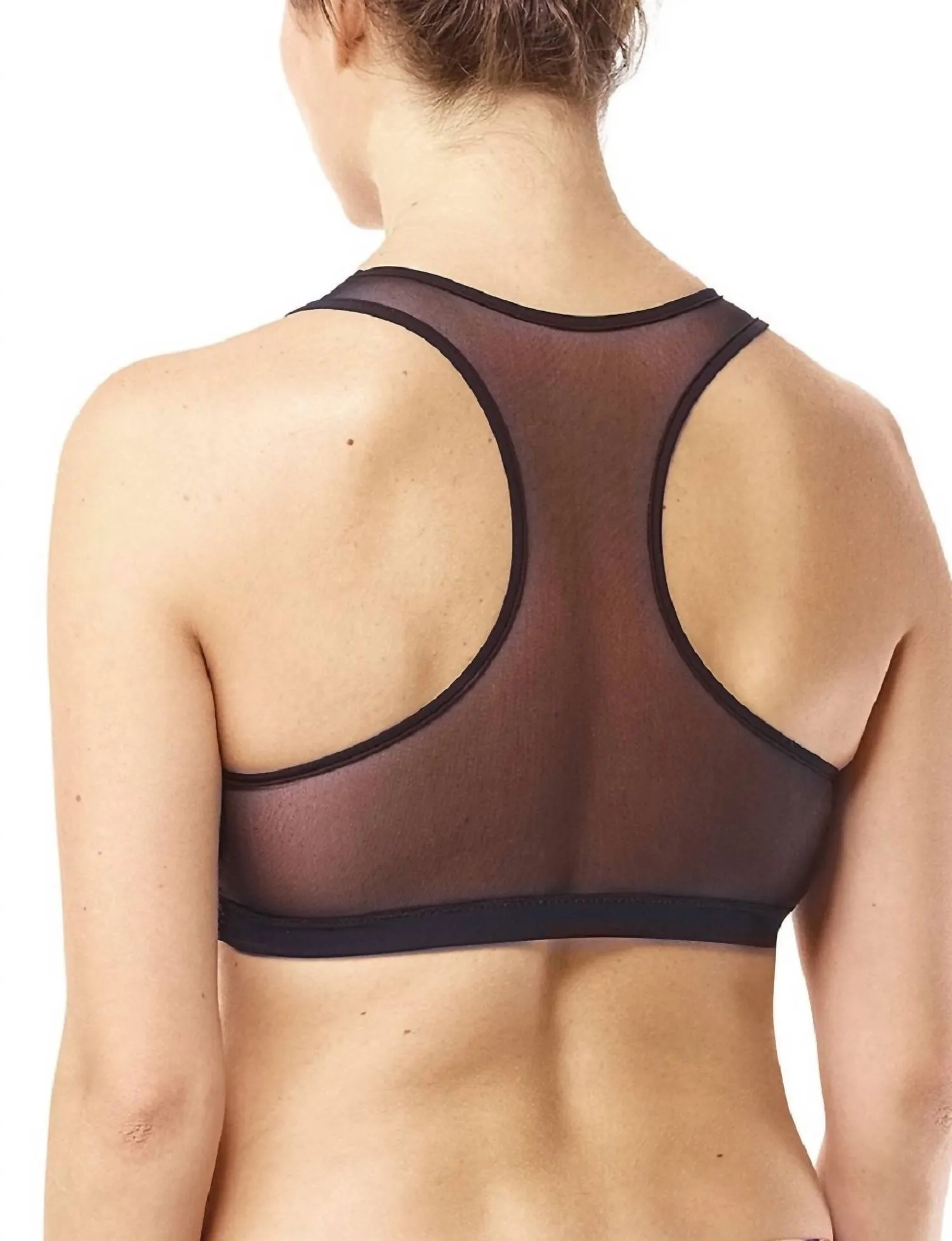 Chick Mesh Racerback Bra In Black