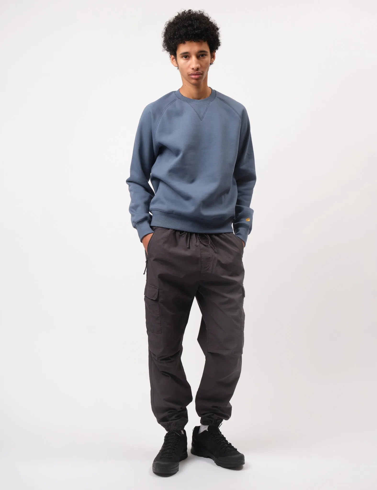Editors Choice Carhartt WIP Chase Sweatshirt (Regular) - Positano Blue  Last Few Pieces!