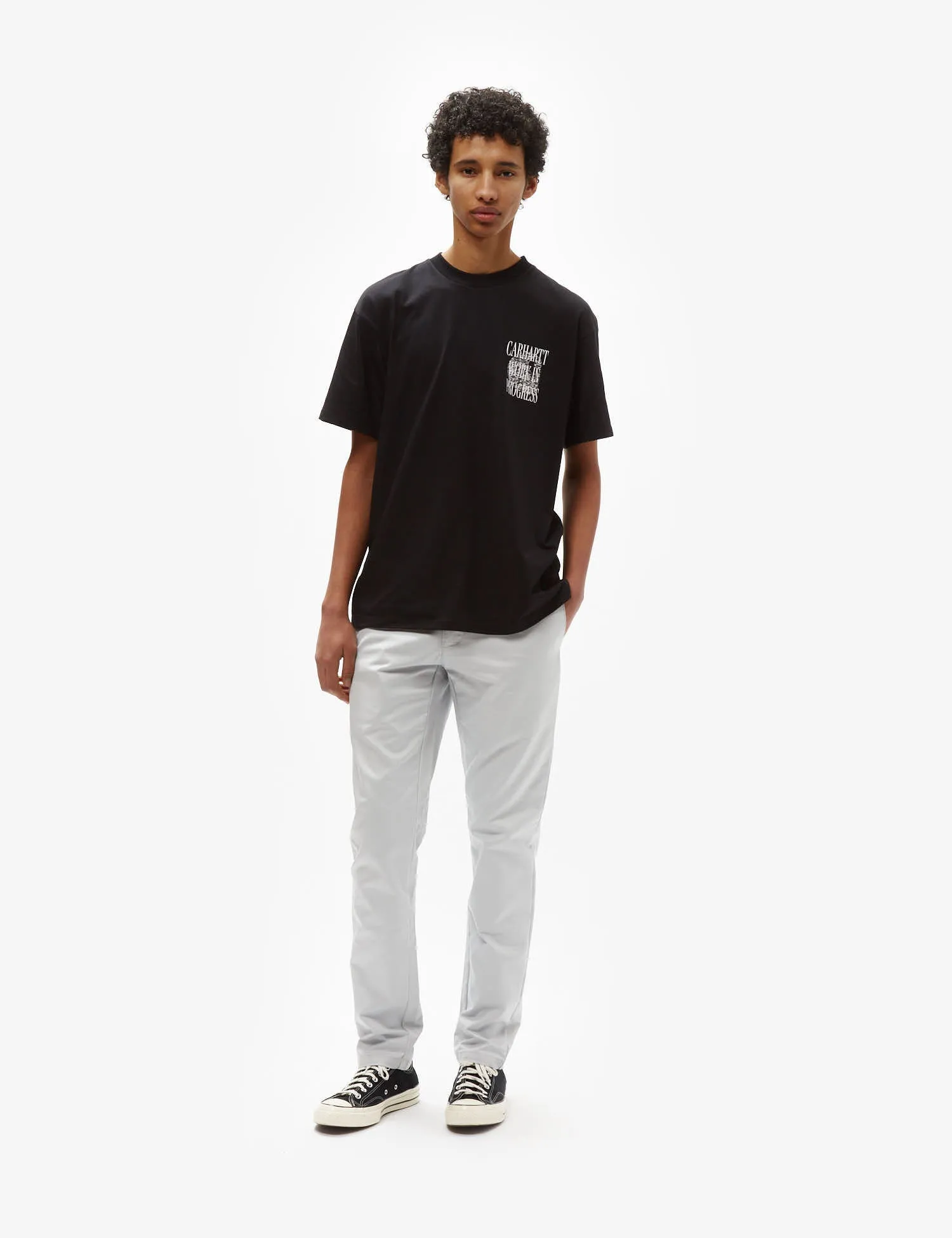 Final Few Carhartt-WIP Sid Pant Chino Trousers - Sonic Silver Grey  Last Few Pieces!