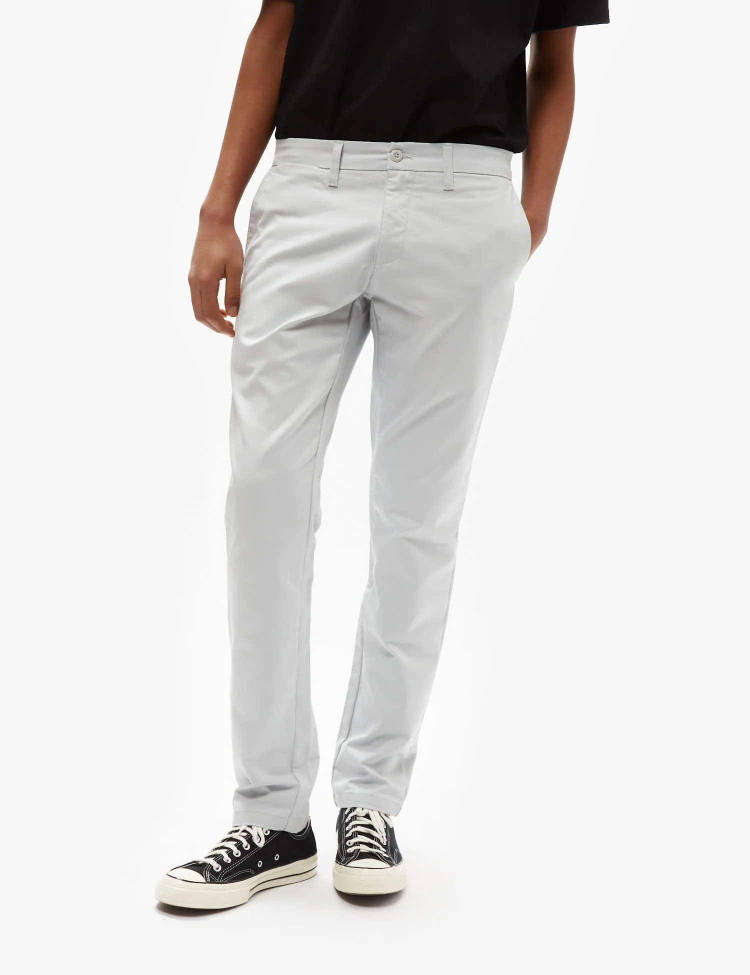 Final Few Carhartt-WIP Sid Pant Chino Trousers - Sonic Silver Grey  Last Few Pieces!
