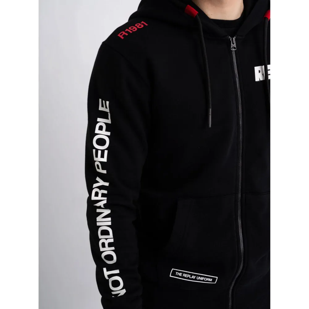 Full Zipper Sweatshirt With Print