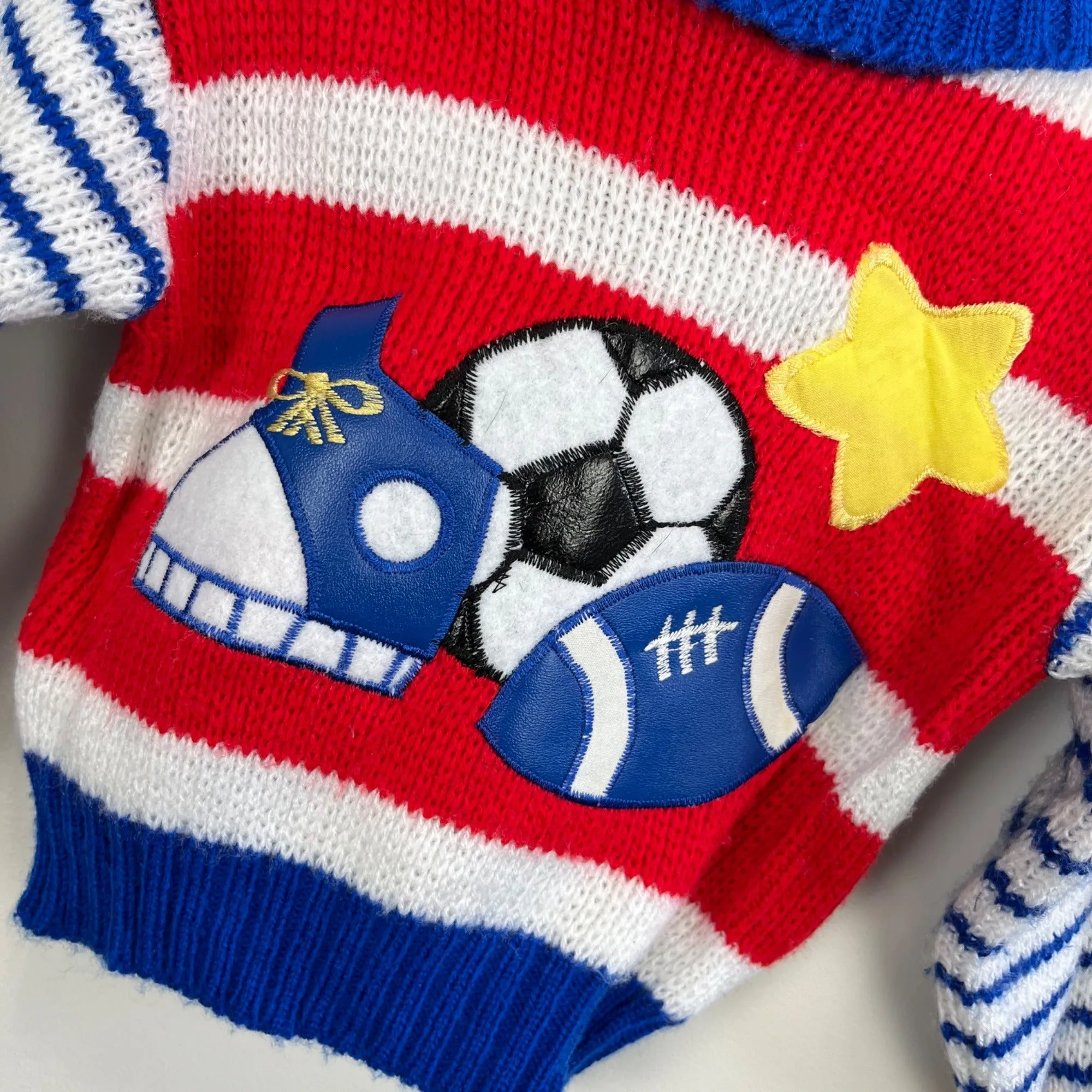 Insta-Worthy Vintage Small Stars 90s Sports Sweater 12 Months  Limited Availability!