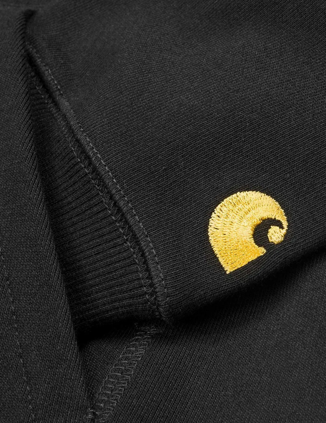 Limited Edition Carhartt WIP Chase Hooded Sweatshirt - Black/Gold  Today Only!