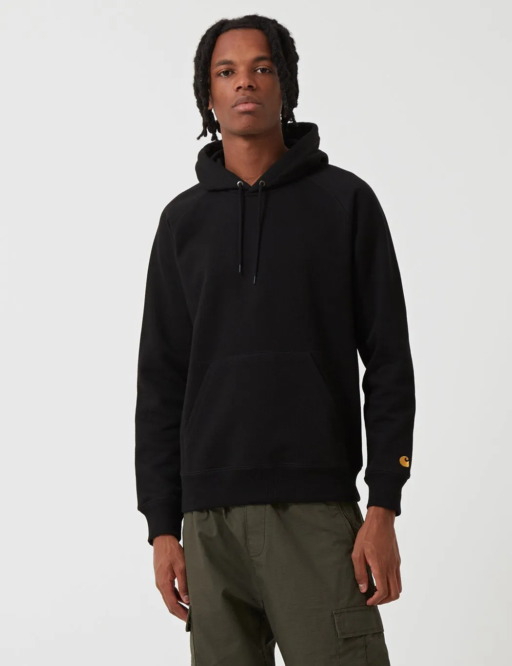 Limited Edition Carhartt WIP Chase Hooded Sweatshirt - Black/Gold  Today Only!