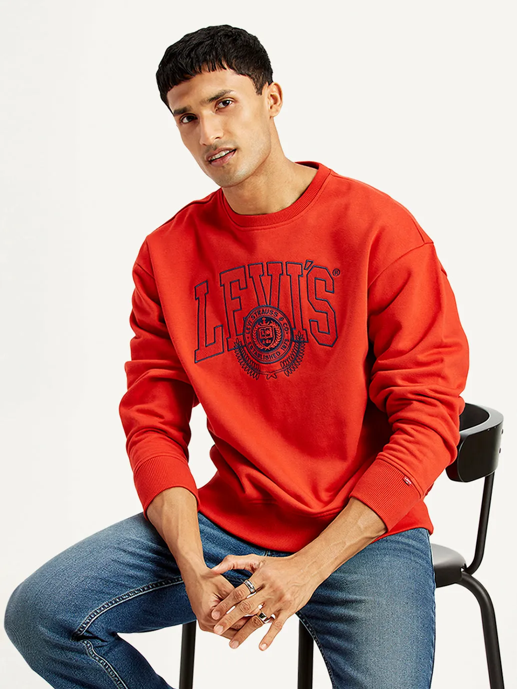Men's Brand Logo Crew Neck Sweatshirt LEVI'S