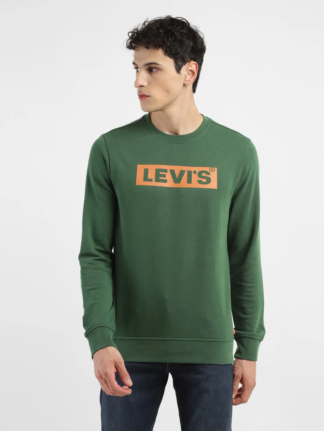 Men's Brand Logo Crew Neck Sweatshirt LEVI'S