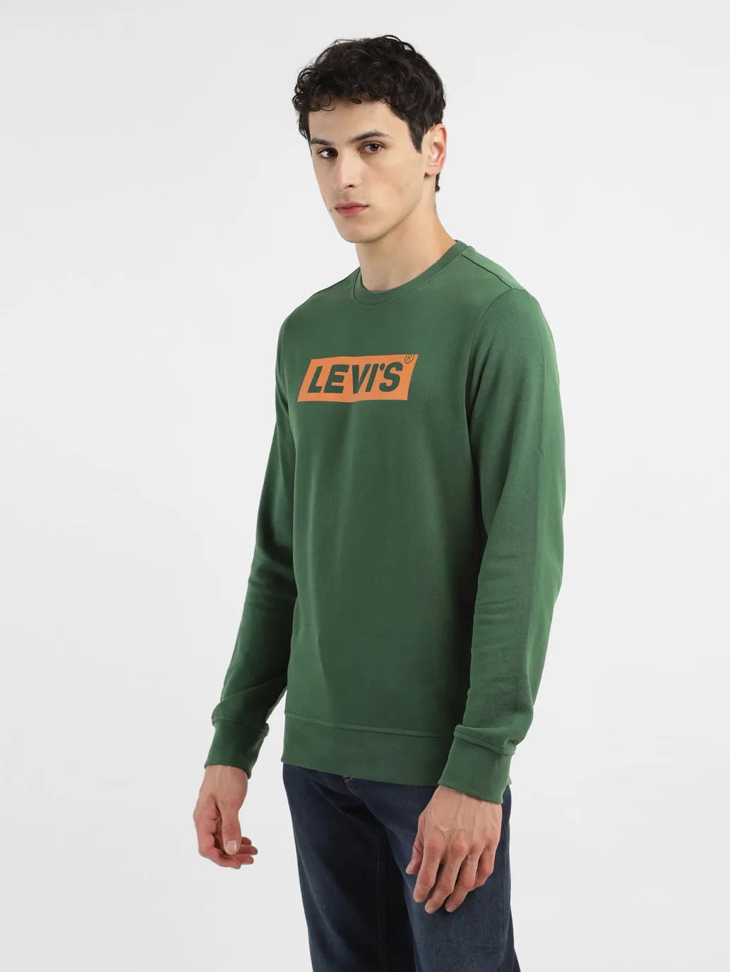Men's Brand Logo Crew Neck Sweatshirt LEVI'S