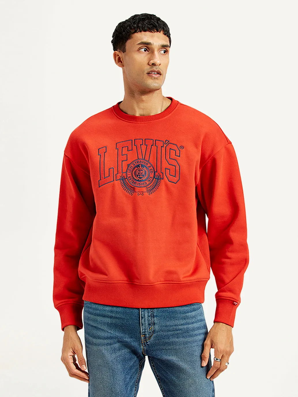 Men's Brand Logo Crew Neck Sweatshirt LEVI'S
