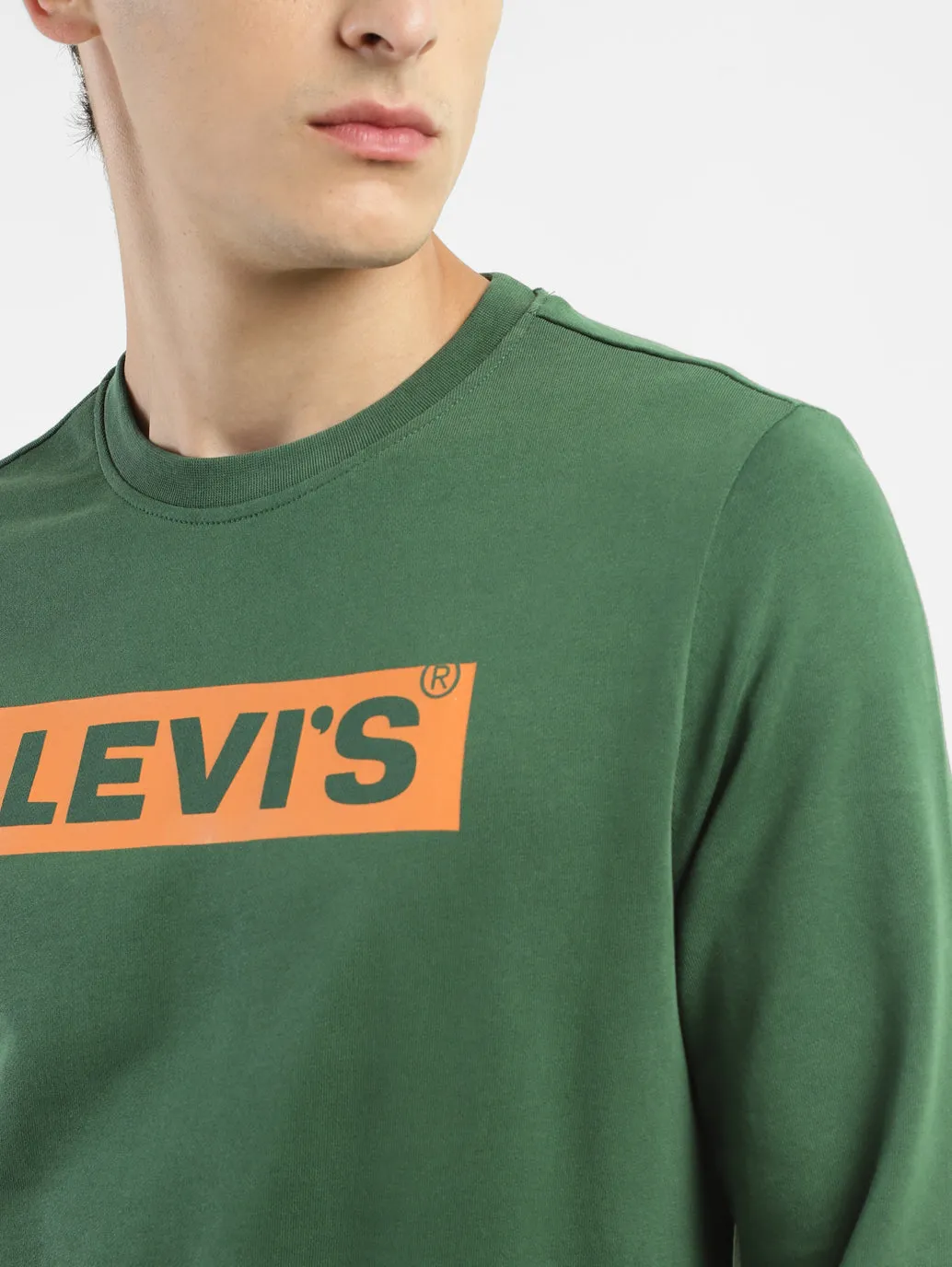 Men's Brand Logo Crew Neck Sweatshirt LEVI'S