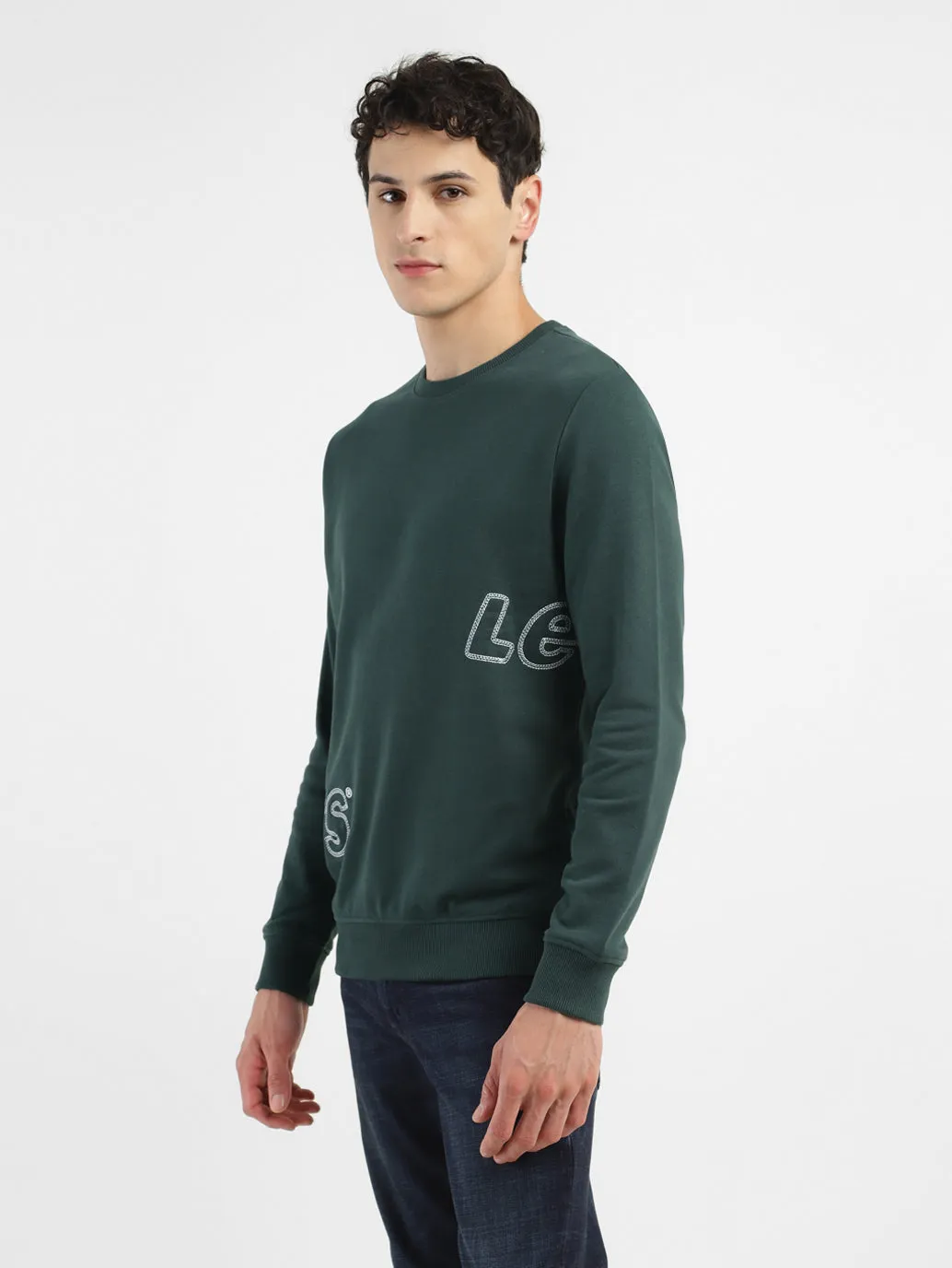 Men's Brand Logo Crew Neck Sweatshirt LEVI'S