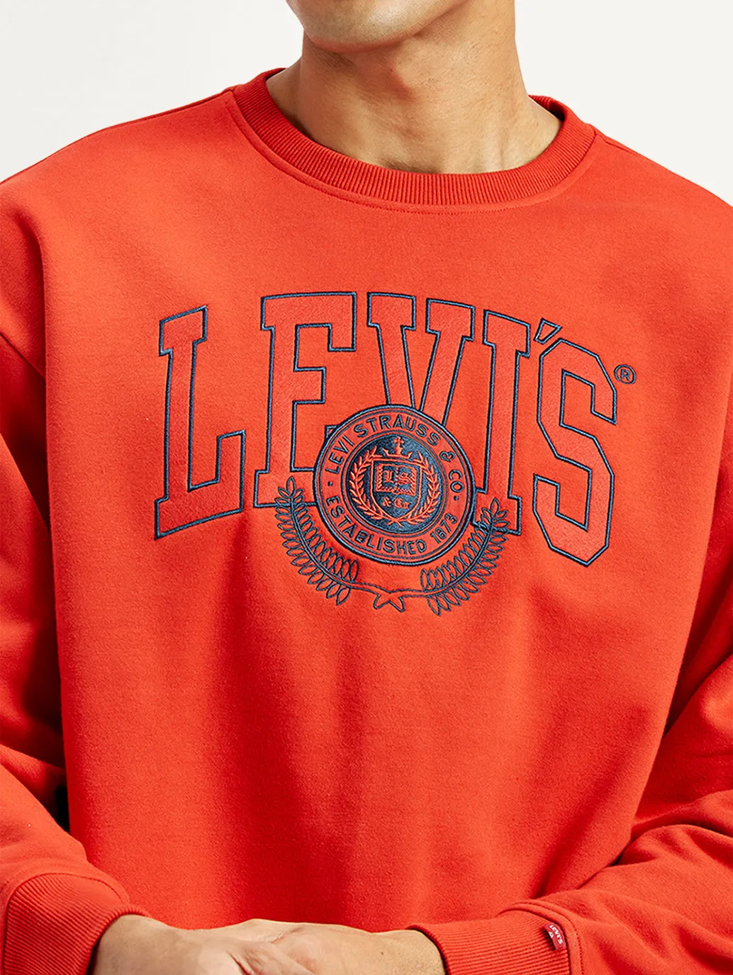 Men's Brand Logo Crew Neck Sweatshirt LEVI'S