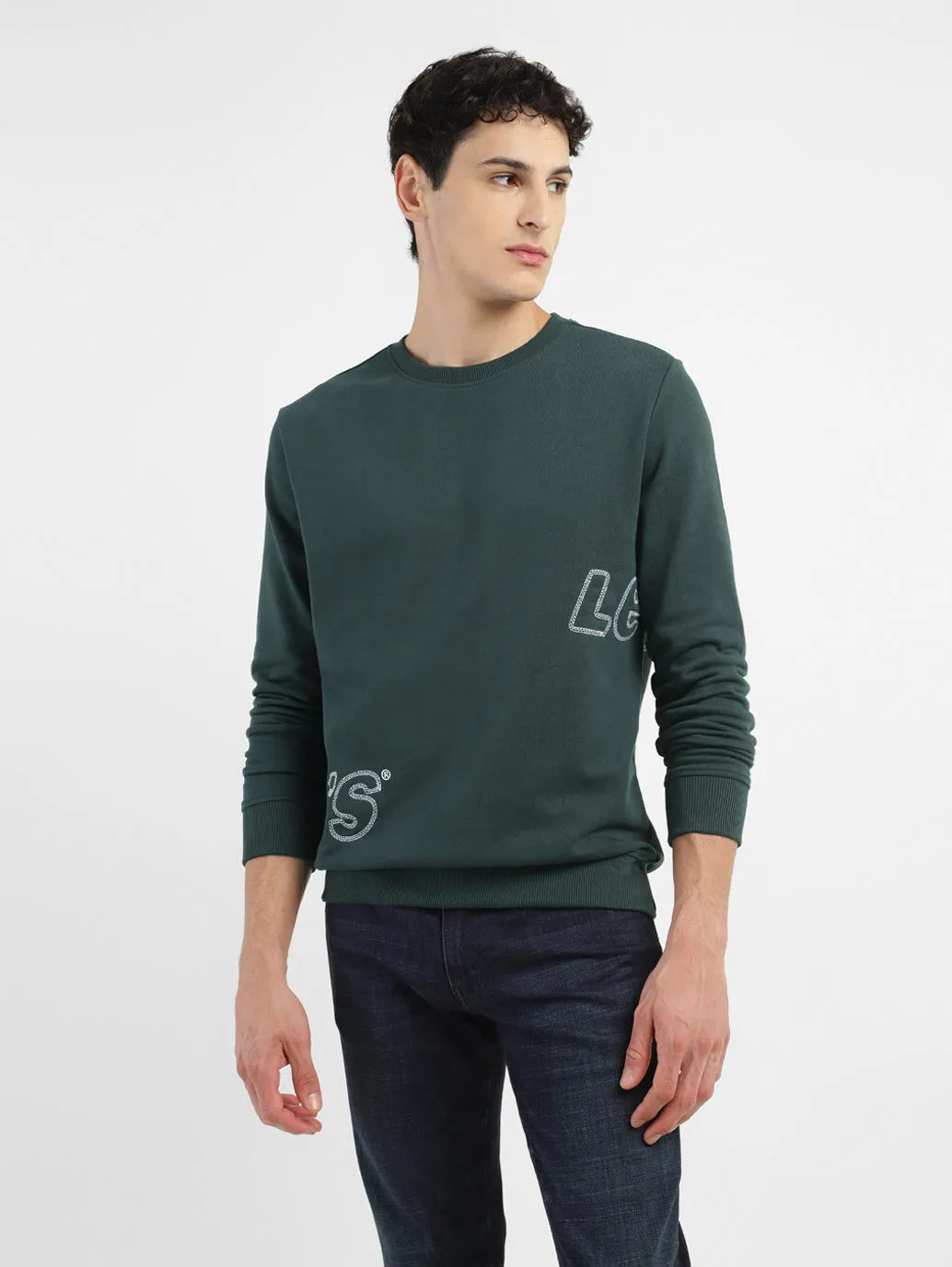 Men's Brand Logo Crew Neck Sweatshirt LEVI'S