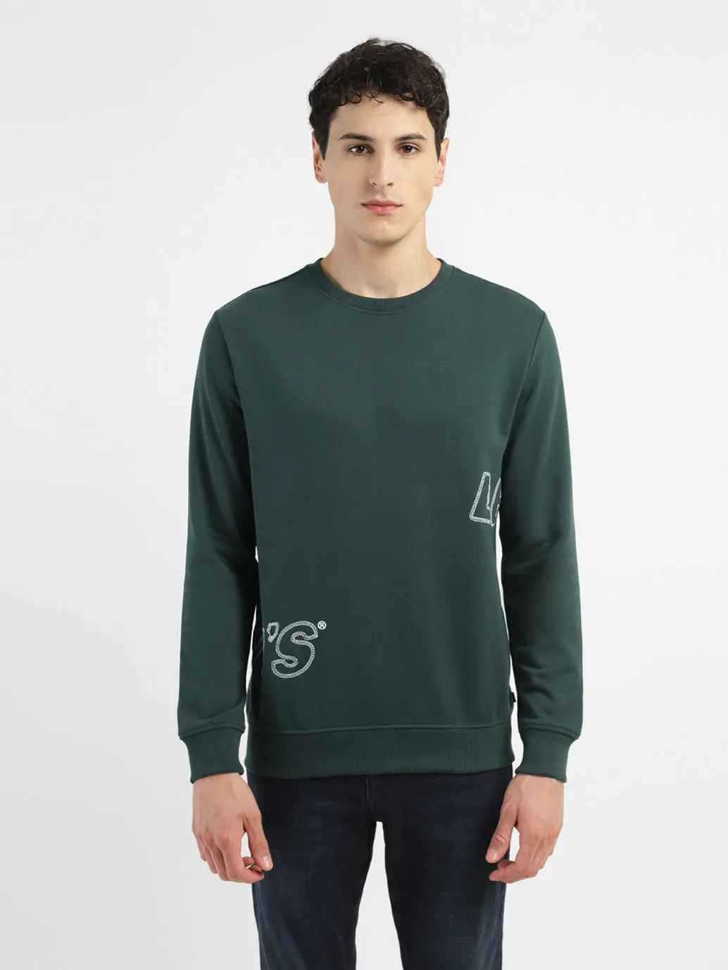 Men's Brand Logo Crew Neck Sweatshirt LEVI'S