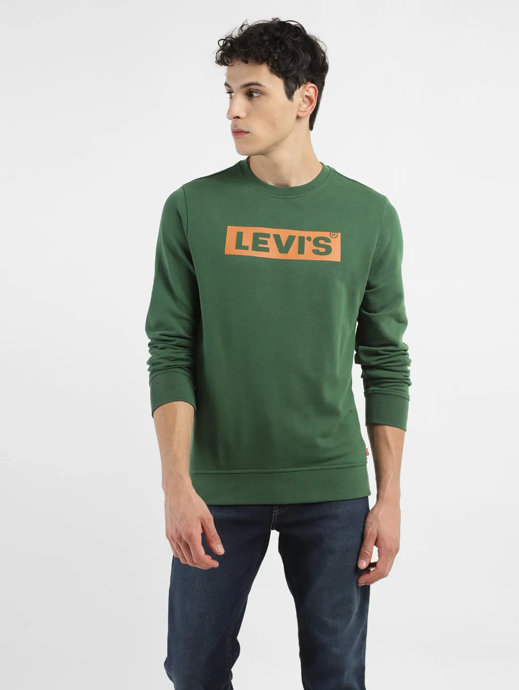 Men's Brand Logo Crew Neck Sweatshirt LEVI'S