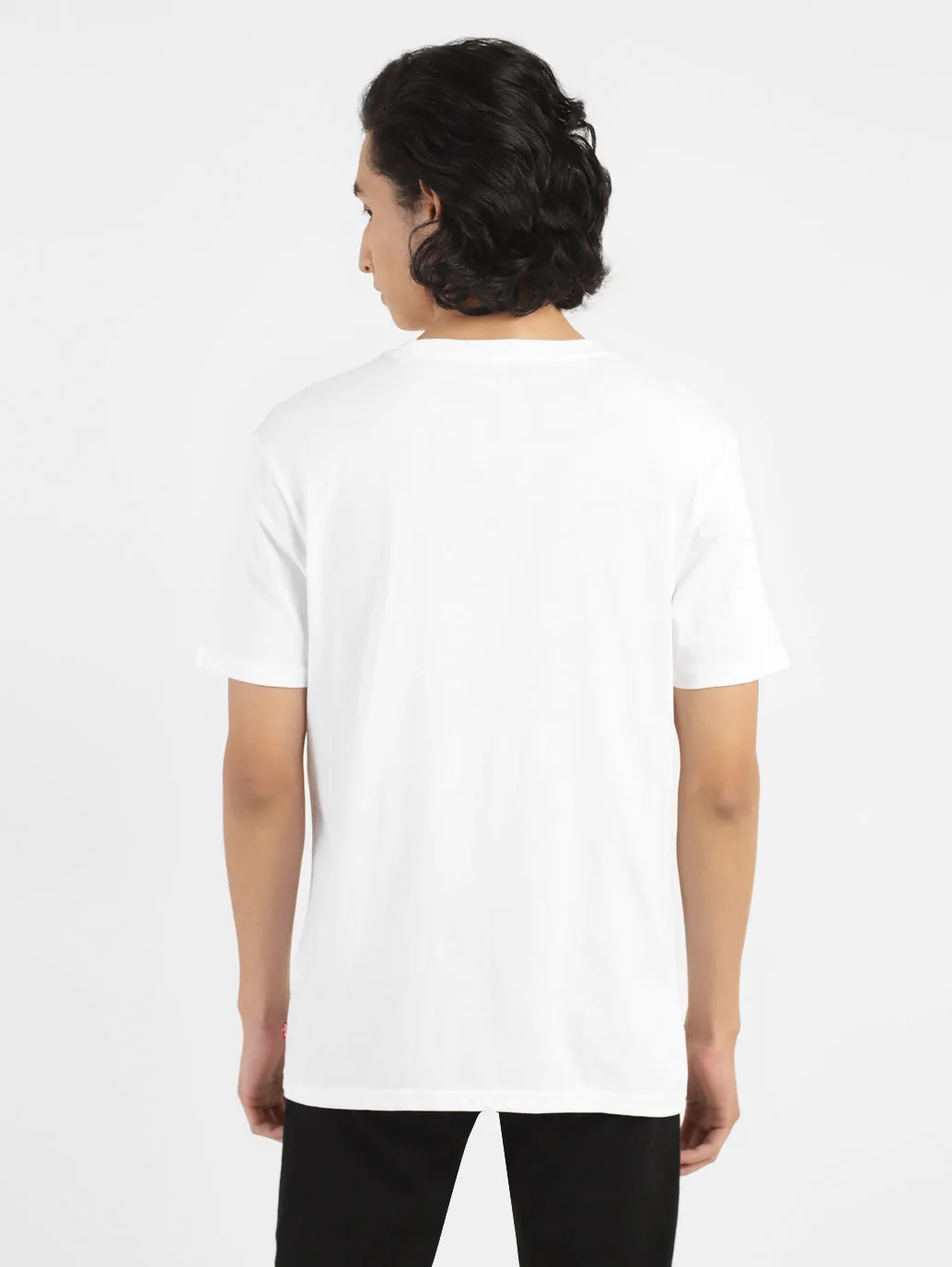 Men's Brand Logo Crew Neck T-shirt White LEVI'S