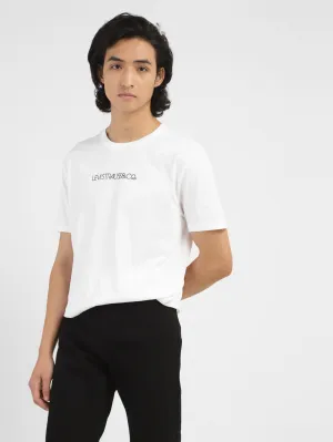 Men's Brand Logo Crew Neck T-shirt White LEVI'S