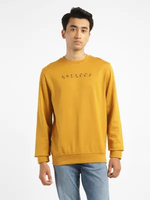 Men's Brand Logo Yellow Crew Neck Sweatshirt LEVI'S