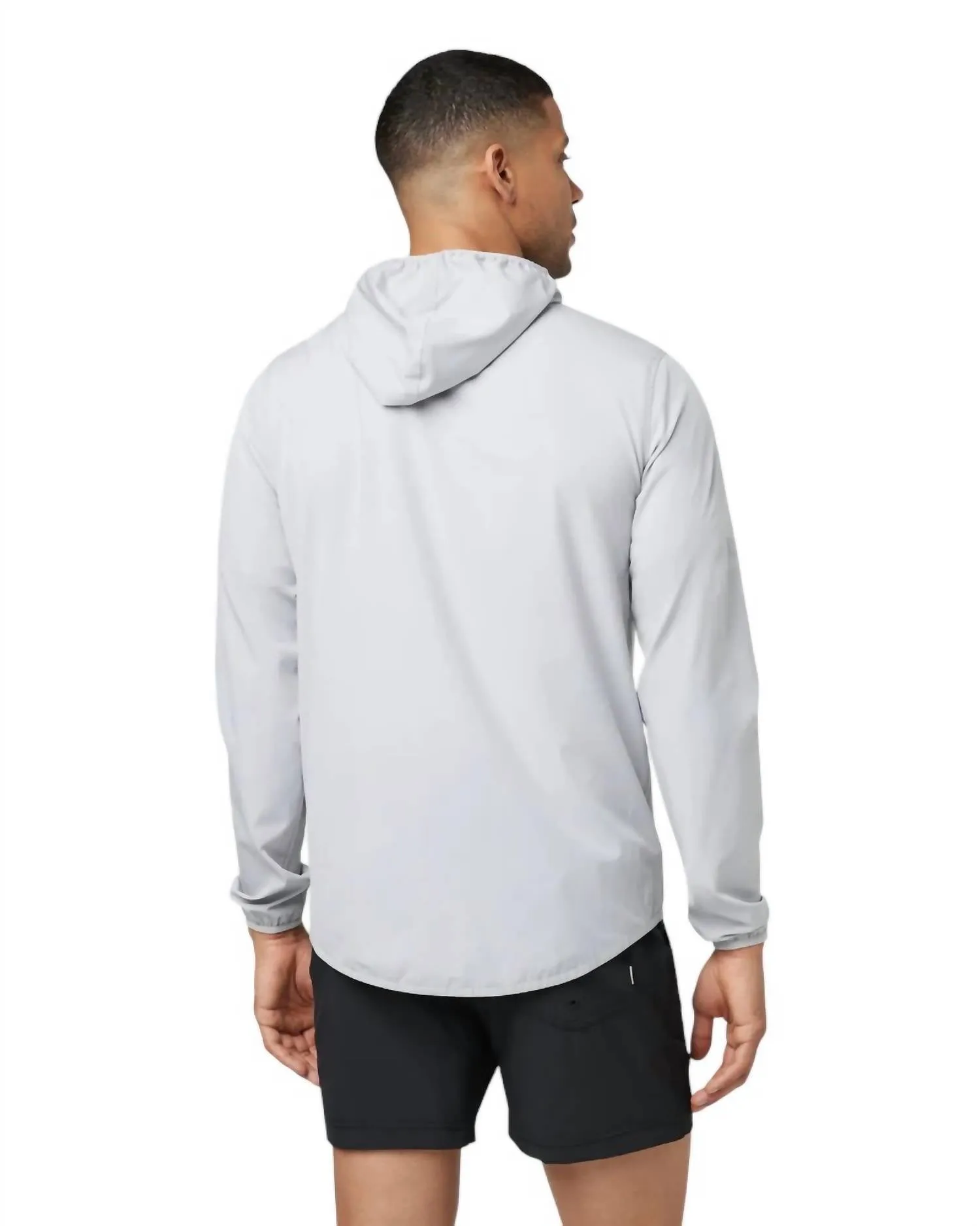 Men's Outdoor Trainer Shell Jacket In Platinum Linen Texture