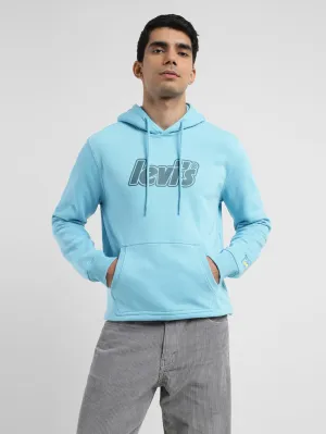 Men's Solid Blue Hooded Sweatshirt LEVI'S
