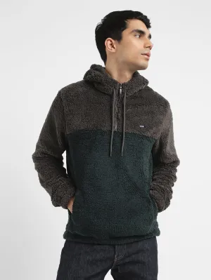 Men's Solid Grey Hooded Sweatshirt LEVI'S