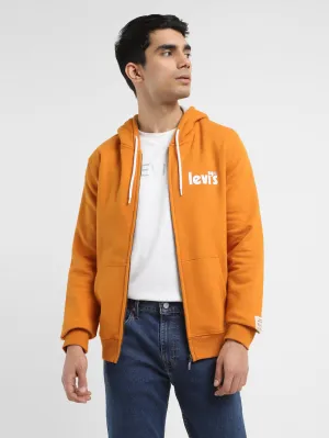 Men's Solid Orange Hooded Sweatshirt LEVI'S