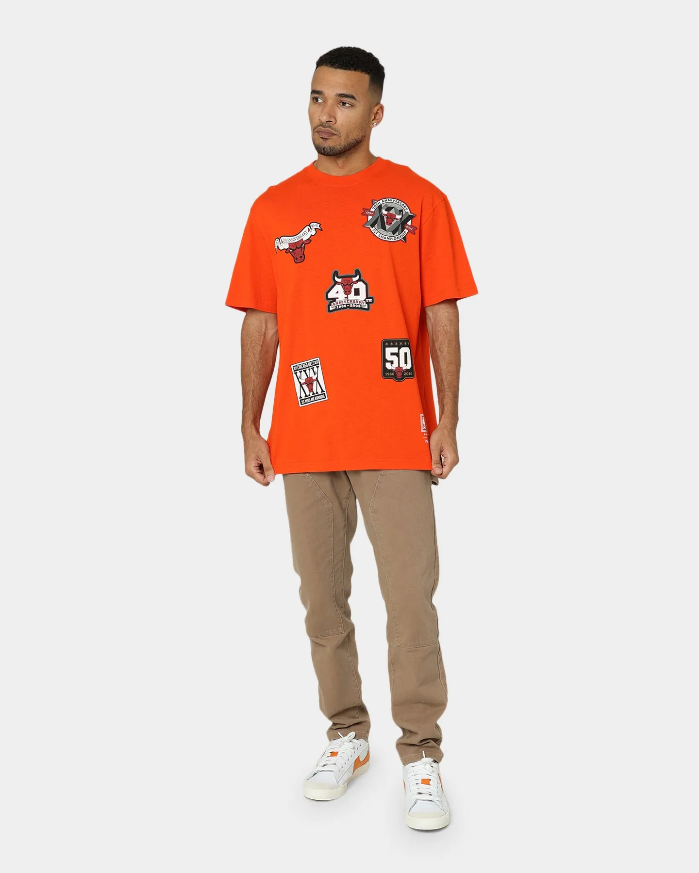 Mitchell & Ness Chicago Bulls Flight T-Shirt Faded Orange