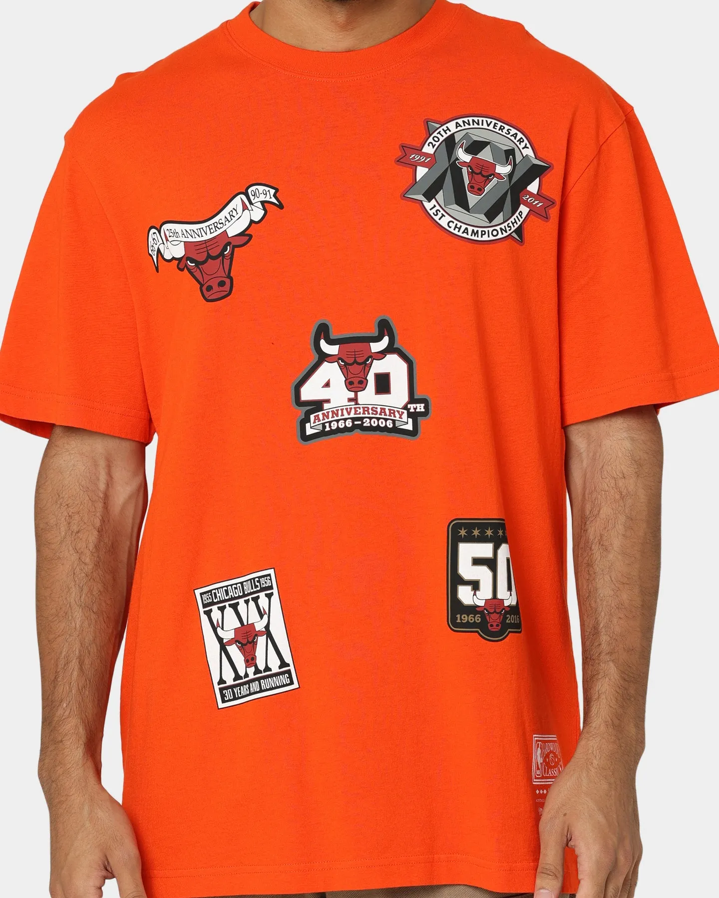 Mitchell & Ness Chicago Bulls Flight T-Shirt Faded Orange