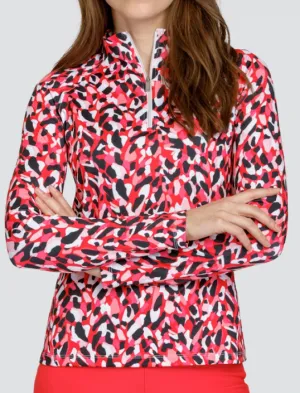 New Tail Activewear Augustina Long Sleeve Golf Top - Spotted Meadow MSP$105