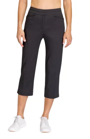 New Tail Activewear Black Classic Golf Capri Size 16 MSP$86