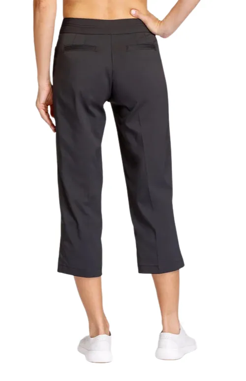 New Tail Activewear Black Classic Golf Capri Size 16 MSP$86