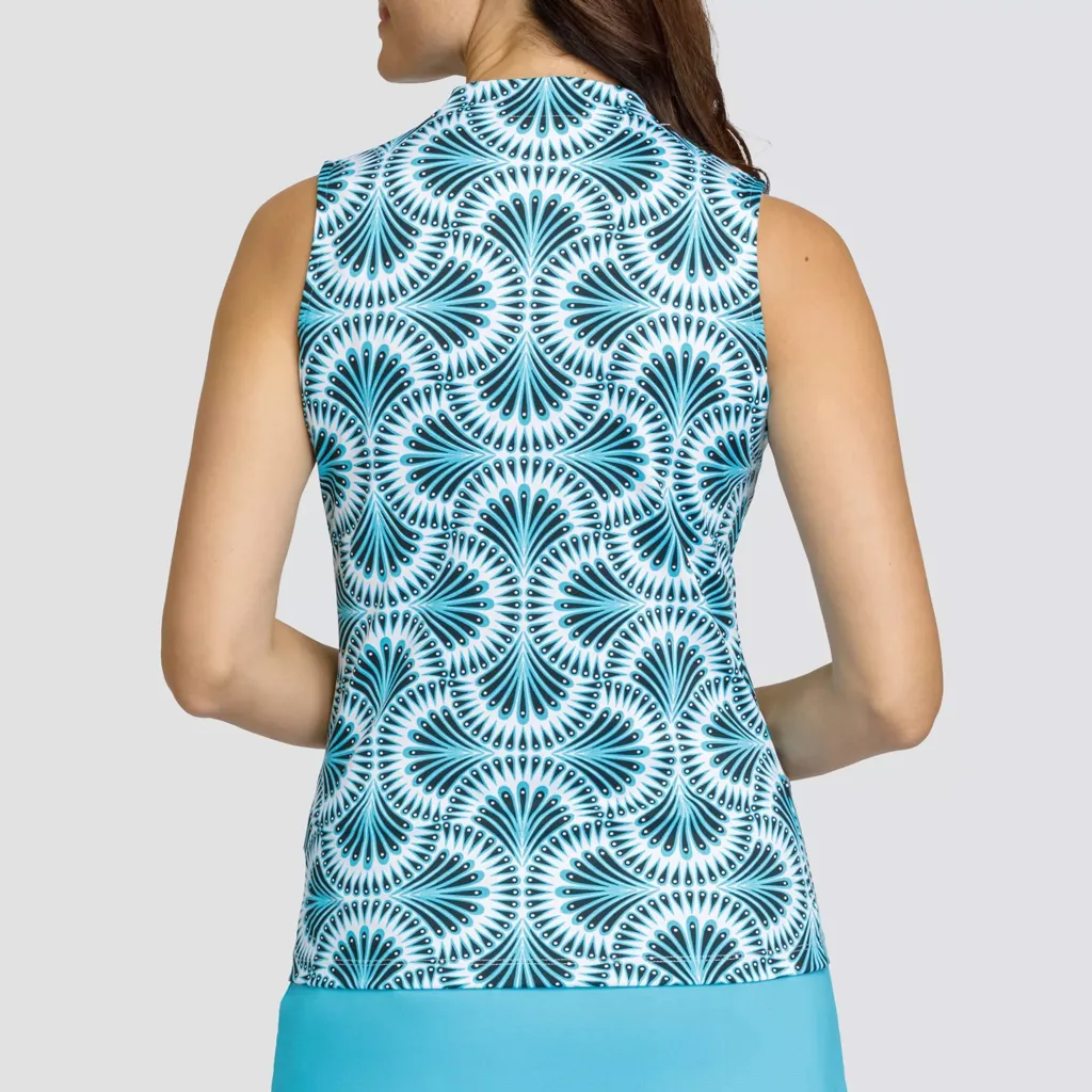 New Tail Activewear Sommer Sleeveless Funnel Neck Golf Top - Cielo MSP$101