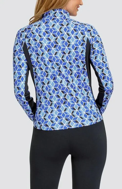 New Tail Activewear Spencer Long Sleeve Funnel Top - Chrysolite MSP$105