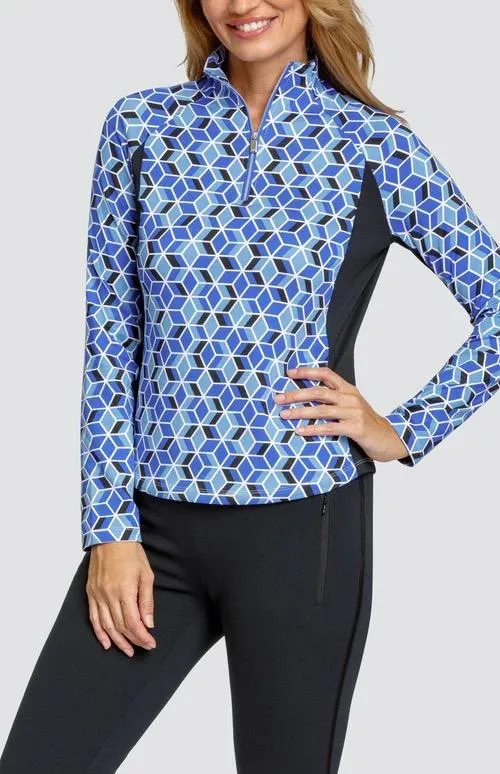 New Tail Activewear Spencer Long Sleeve Funnel Top - Chrysolite MSP$105
