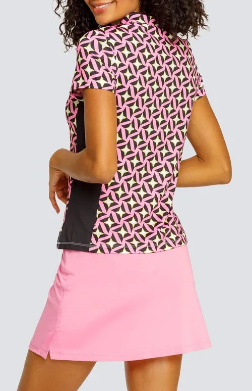 New Tail Activewear Women's Jazmine Short Sleeve Golf Top - Elated MSP$101