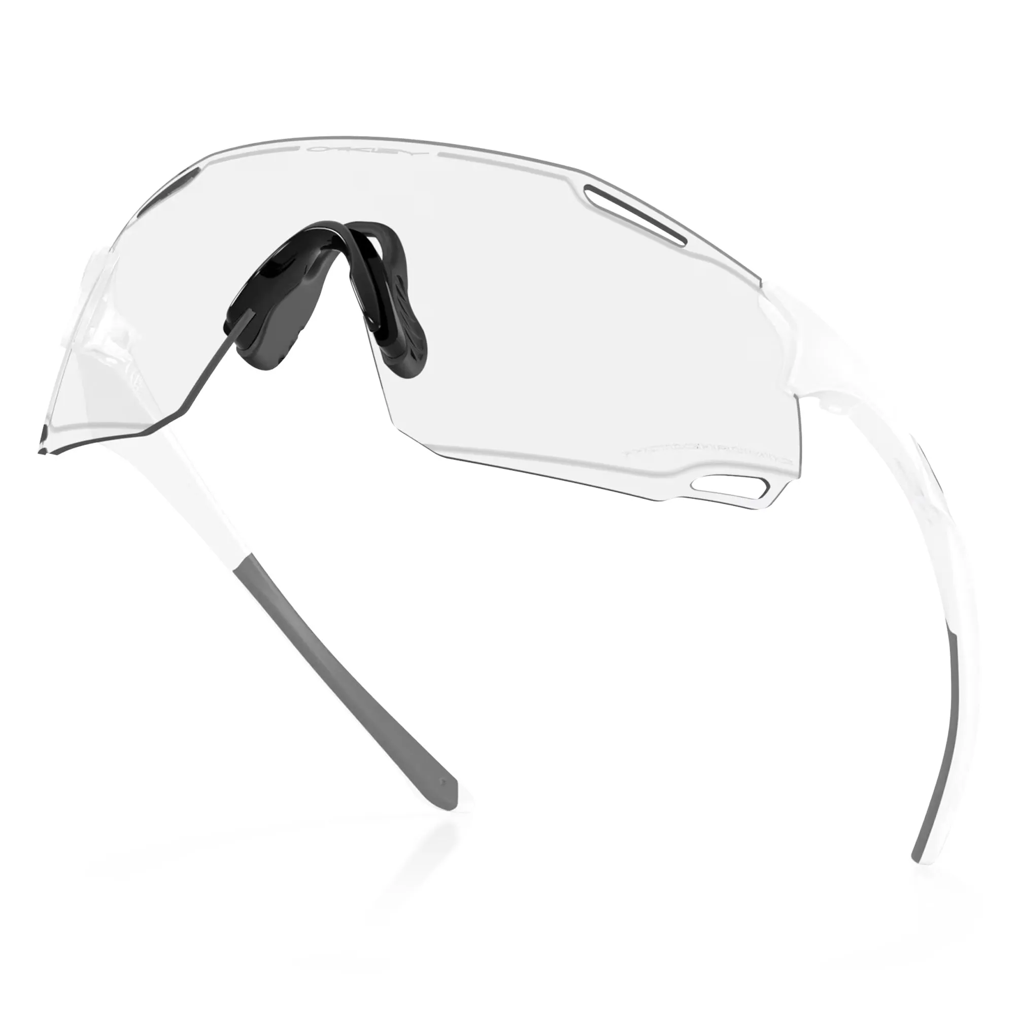 Oakley Cybr Dyno Glasses - Matte white iridium photochromic