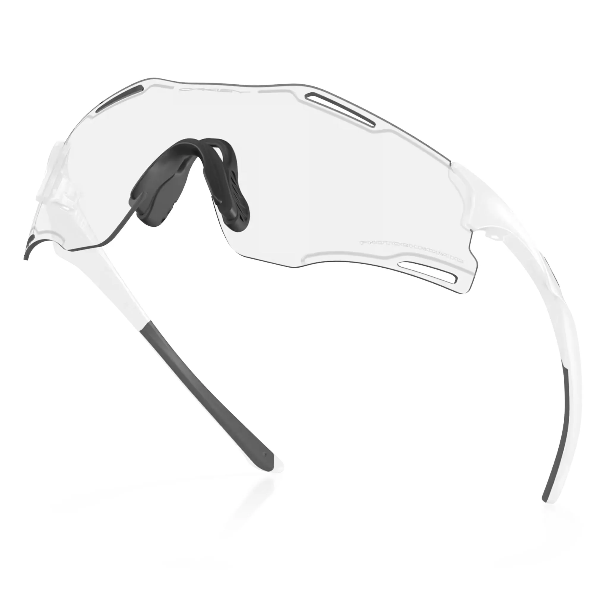 Oakley Cybr Zero Glasses - Matt white iridium photochromic