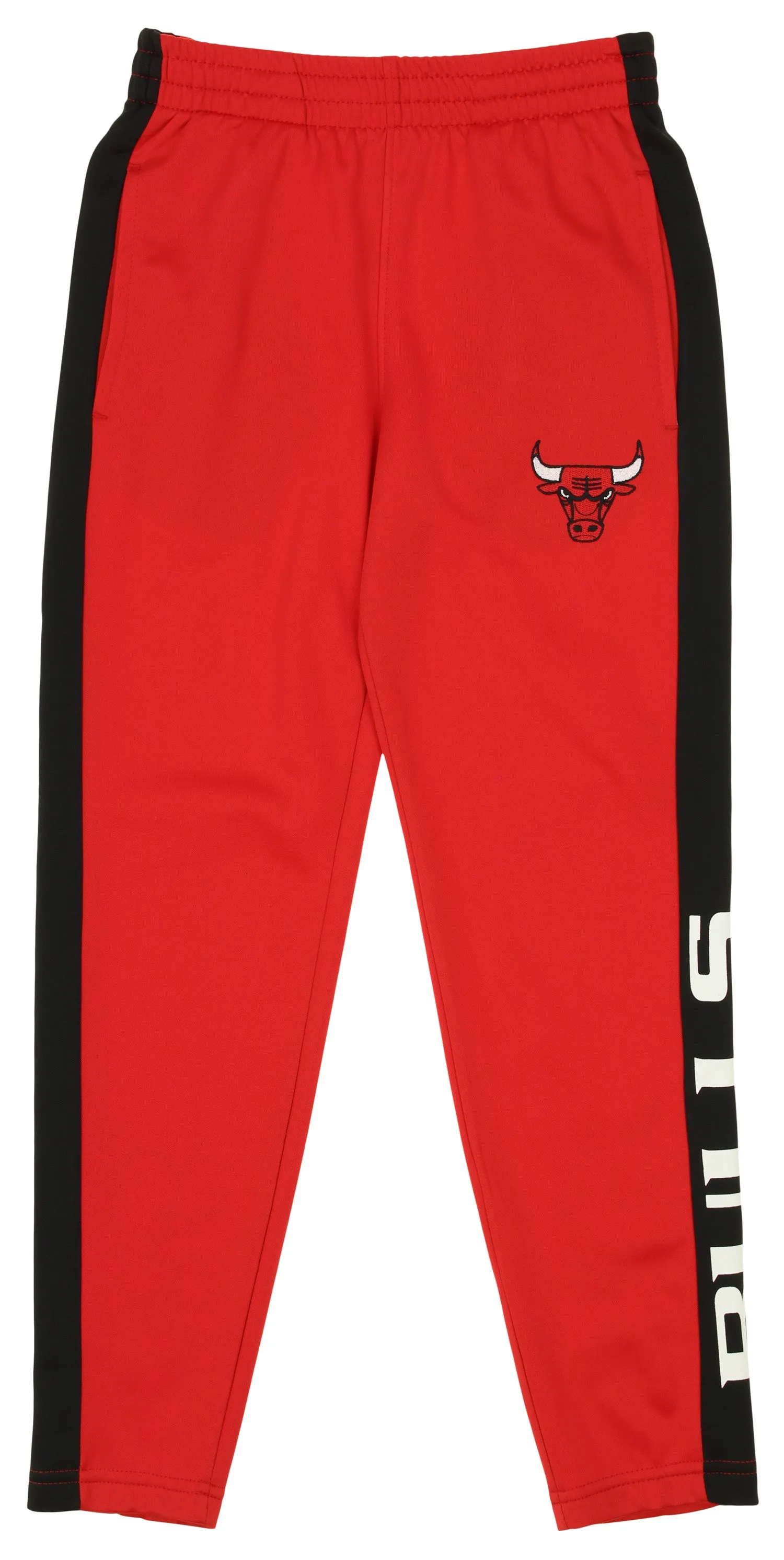 OuterStuff NBA Youth Boys Side Stripe Slim Fit Performance Pant, Chicago Bull