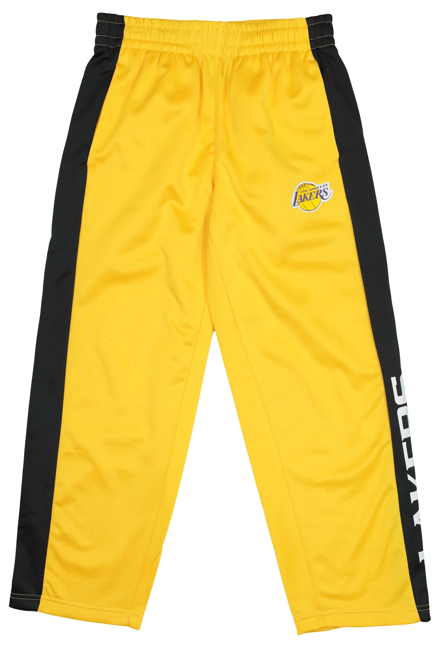 OuterStuff NBA Youth Boys Side Stripe Slim Fit Performance Pant, Los Angeles Lakers