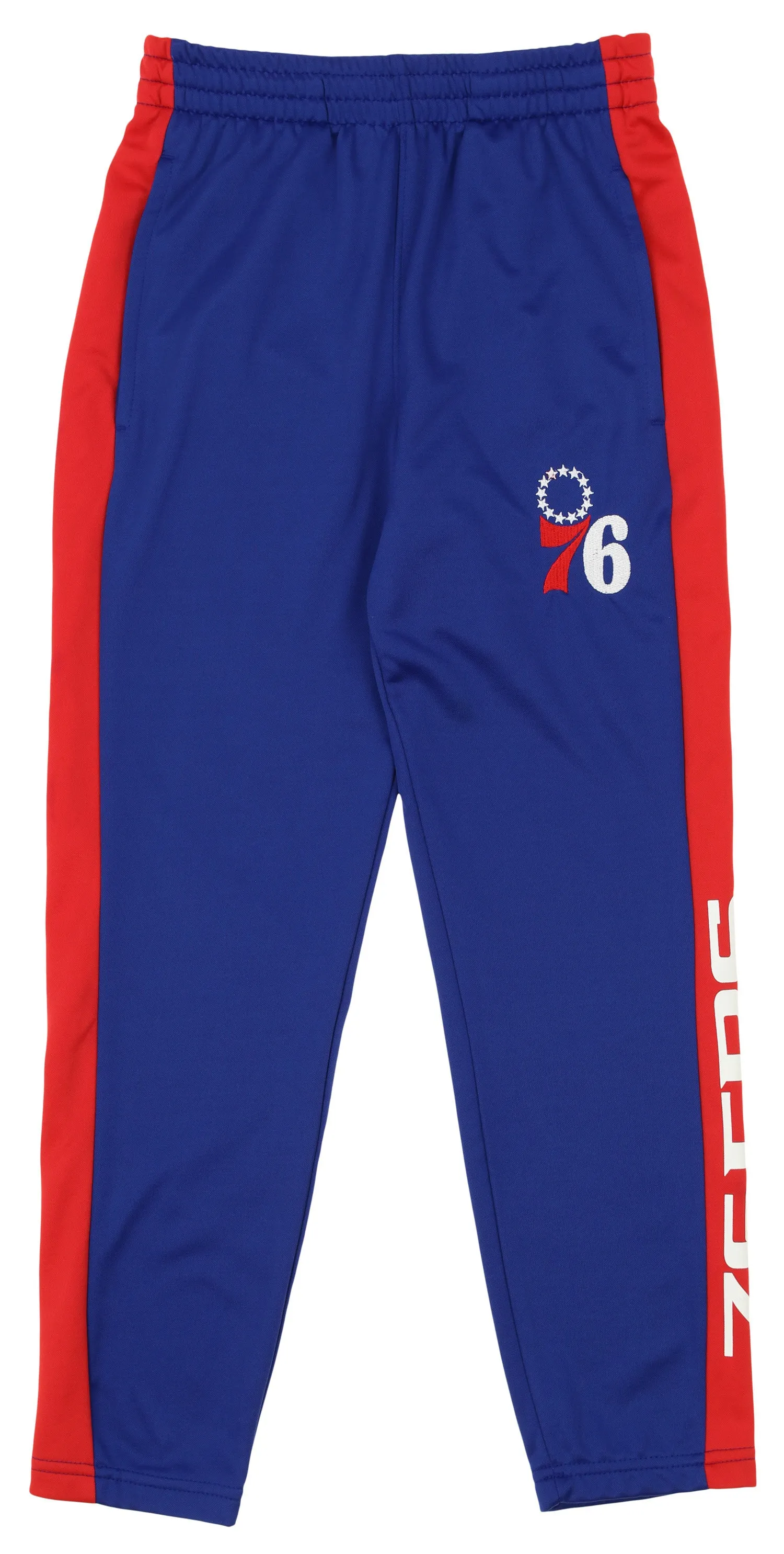 OuterStuff NBA Youth Boys Side Stripe Slim Fit Performance Pant, Philadelphia 76ers